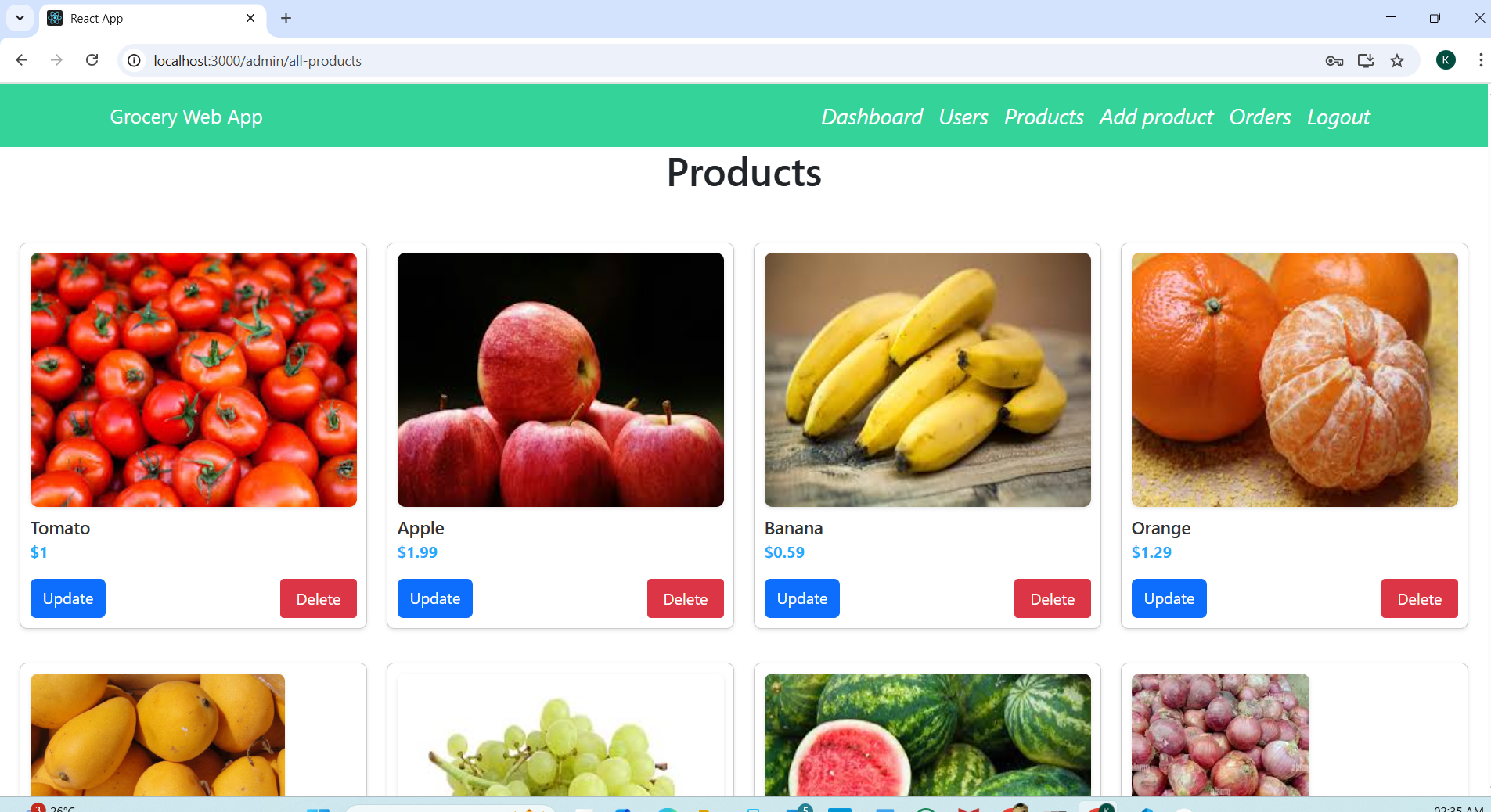 Orders Page